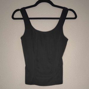 Black Fancy 90's Thick Strap Tank Top